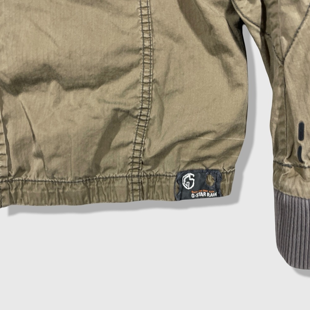 G-Star Raw‎ Field Jacket Mens XL Slim Olive Green Military Utility Workwear - Picture 2 of 8